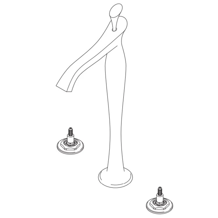 RSVP Two Handle Widespread Vessel Sink Bathroom Faucet without Handles - Frankwebs