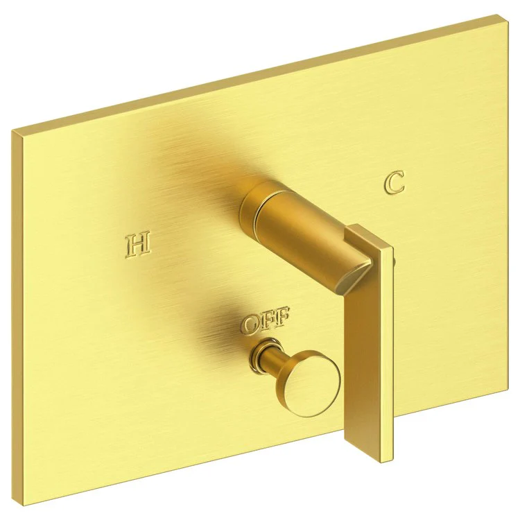 Metro Pressure Balance Tub/Shower Valve Trim Only with Lever Handle - Satin Brass PVD - Frankwebs