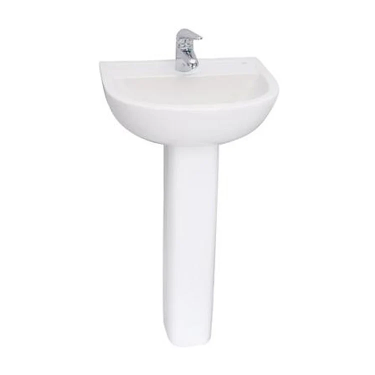Pedestal Lavatory Compact 500 White Round - Frankwebs