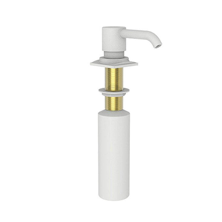 Soap Dispenser Adams Matte White Deck Mount Brass Pump - Frankwebs