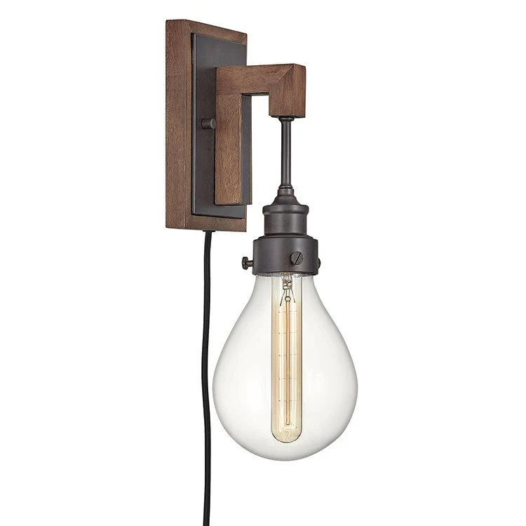 Denton Single-Light Plug-In Wall Sconce - Frankwebs