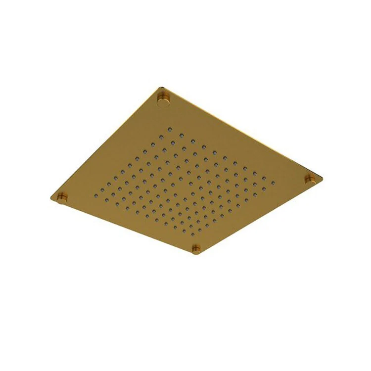 Showerhead 1 Function Built-In Rain Square Brushed Gold 10 Inch 2.0 Gallons per Minute - Frankwebs