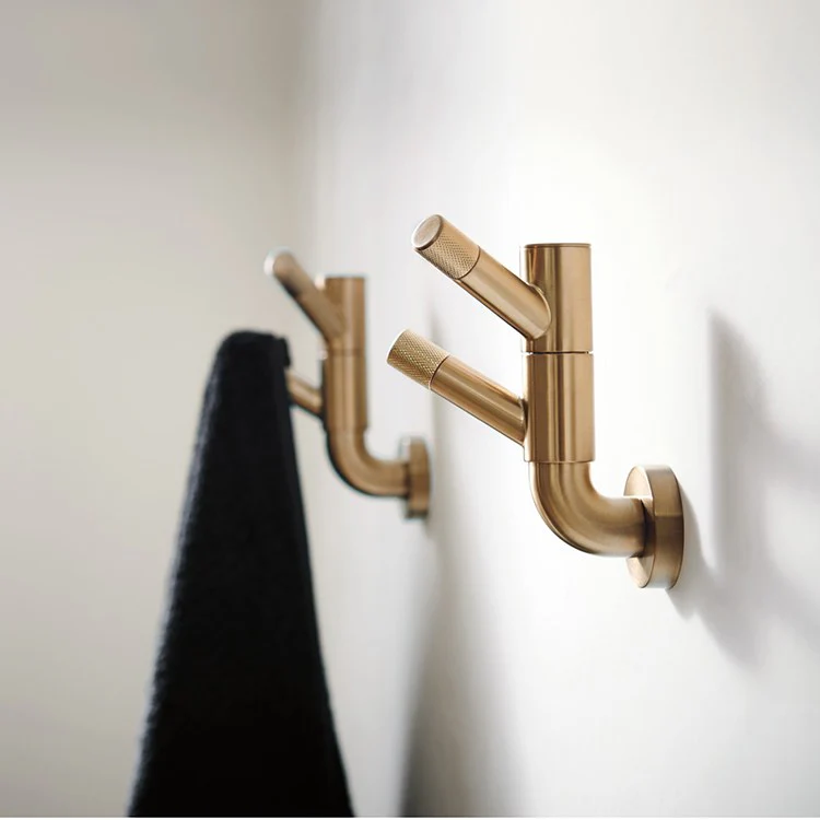 Litze Double Robe Hook with Knurling - Frankwebs