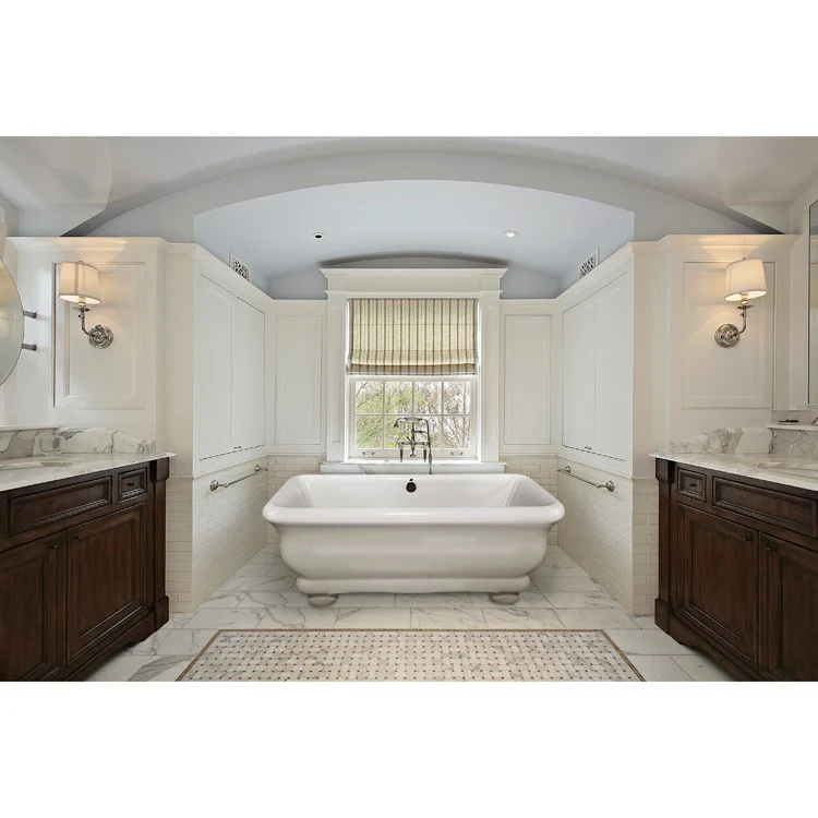 Soaking Tub Designer Collection Donatello 66 x 36 Inch Freestanding Tub Only Side Center Biscuit Acrylic - Frankwebs