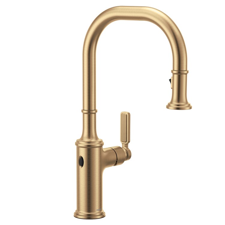 Kitchen Faucet Smyth 1 Lever ADA Bronzed Gold High Arc 1/3 Hole MotionSense Wave 1.5 Gallons per Minute - Frankwebs