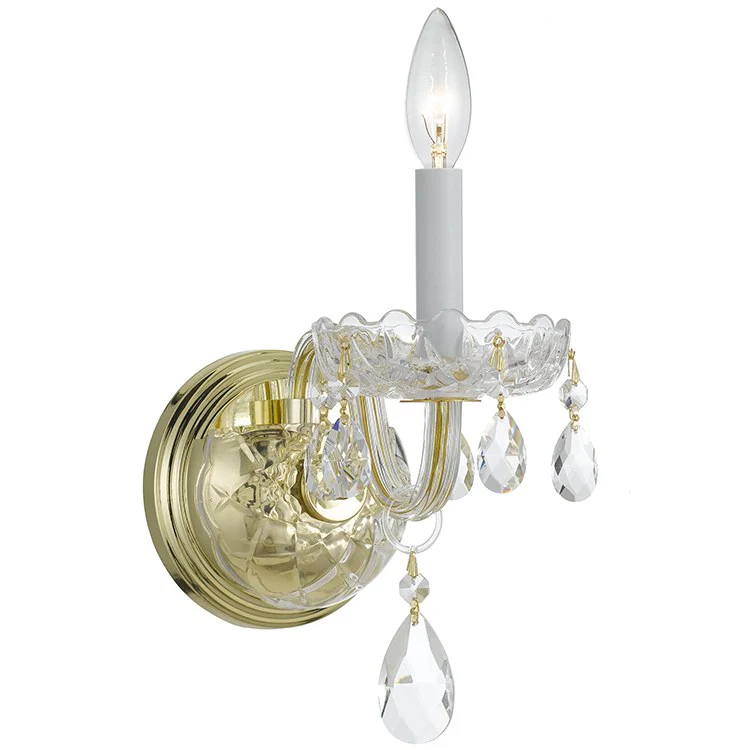 Traditional Crystal Single-Light Wall Sconce - Frankwebs