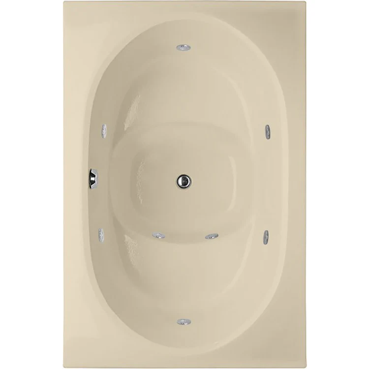 Air Tub Designer Collection Fuji Drop-In Bone Rectangle/Round 8 Jet Gelcoat 60 x 40 x 32 Inch - Frankwebs