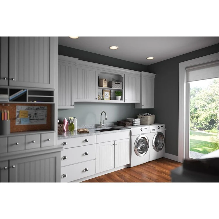 Laundry Faucet Pursuit Deck Mount 1 Forward Only Lever ADA Lustrous Steel Flexible Handspray Type Flexible 1 Brass Hole Spout Height 8-3/8 Inch - Frankwebs