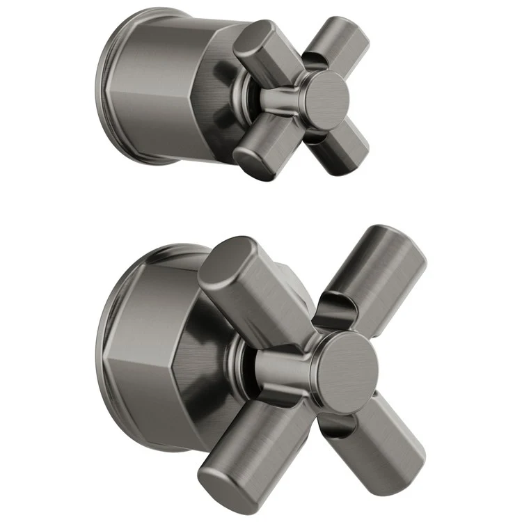 Handle Kit Invari Zinc 2 Cross Brilliance Luxe Gold for Pressure Balance Trim with Integrated Diverter Trim - Frankwebs