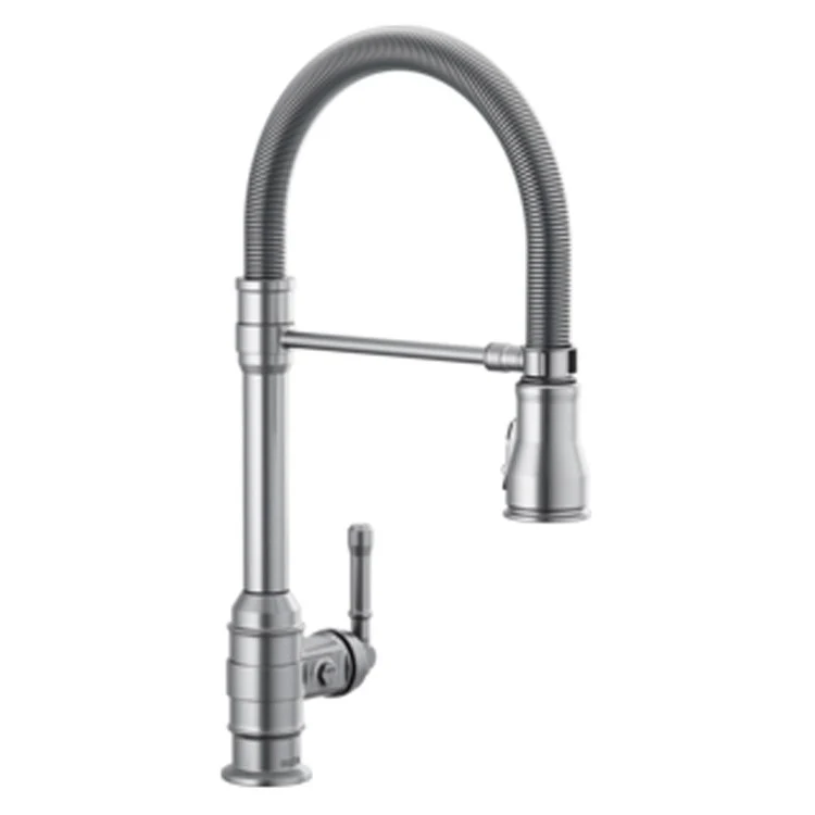 Kitchen Faucet Broderick with Spring Spout 1 Lever ADA Arctic Stainless 1.8 Gallons per Minute - Frankwebs