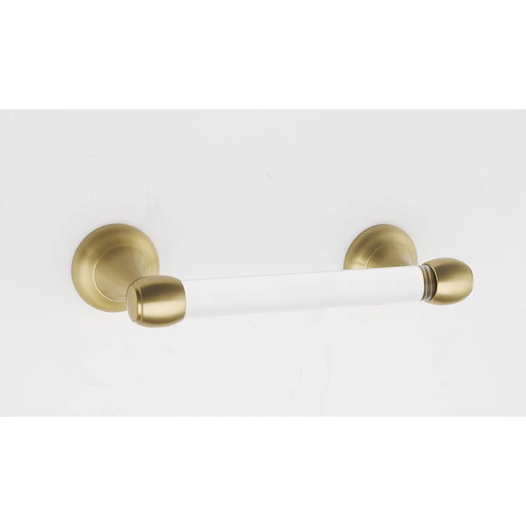 Toilet Paper Holder Royale Acrylic Bath Swing Satin Brass 6-1/4 Inch 3-1/8 Inch Wall Mount - Frankwebs