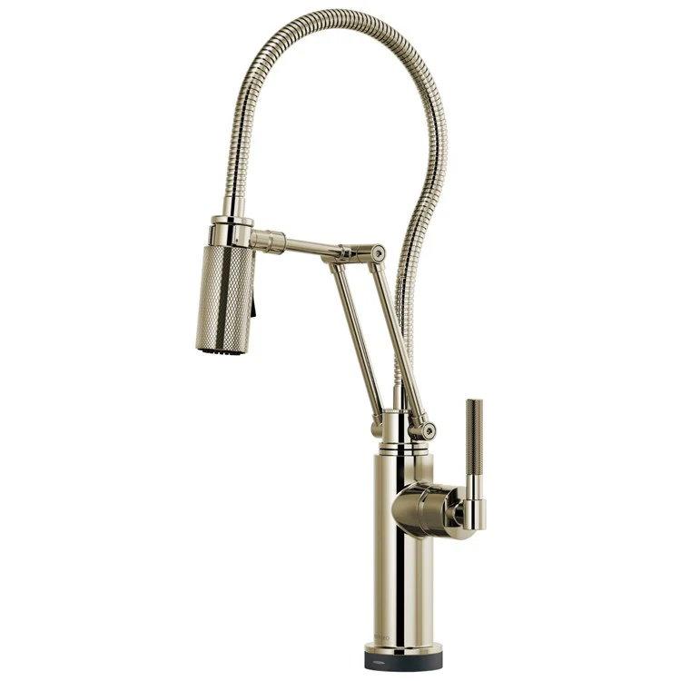 Kitchen Faucet Litze SmartTouch Technology with Finished Semi-Flexible Hose 1 Round Lever ADA Brilliance Stainless 1.8 Gallons per Minute - Frankwebs