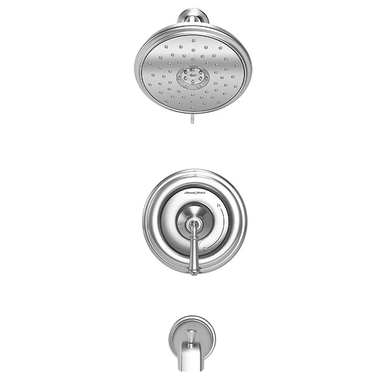 Portsmouth Pressure Balance Tub/Shower Valve Trim with Cartridge and Water-Saving Shower Head - Frankwebs