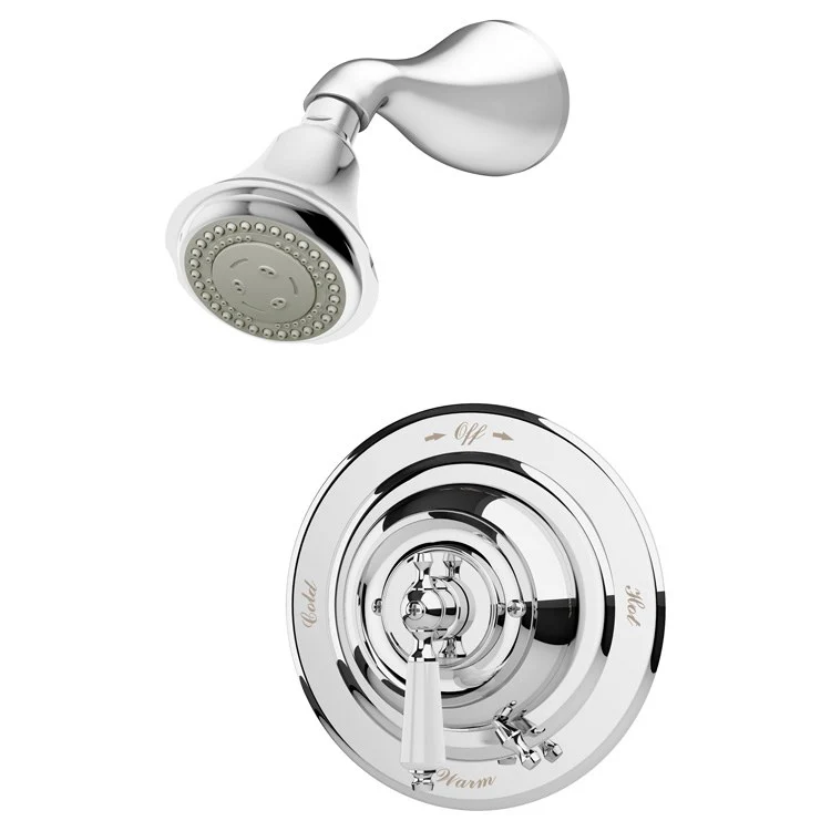 Shower Trim Carrington Round with Integral Volume Control 1 Lever Satin Nickel ADA 1.5 Gallons per Minute 3 Function Round Showerhead - Frankwebs