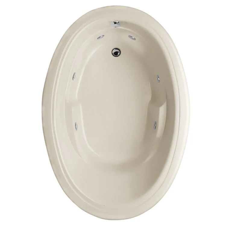 Whirlpool Tub Designer Collection Riley 72 x 42 x 21 Inch Drop-In End Drain Biscuit Oval - Frankwebs