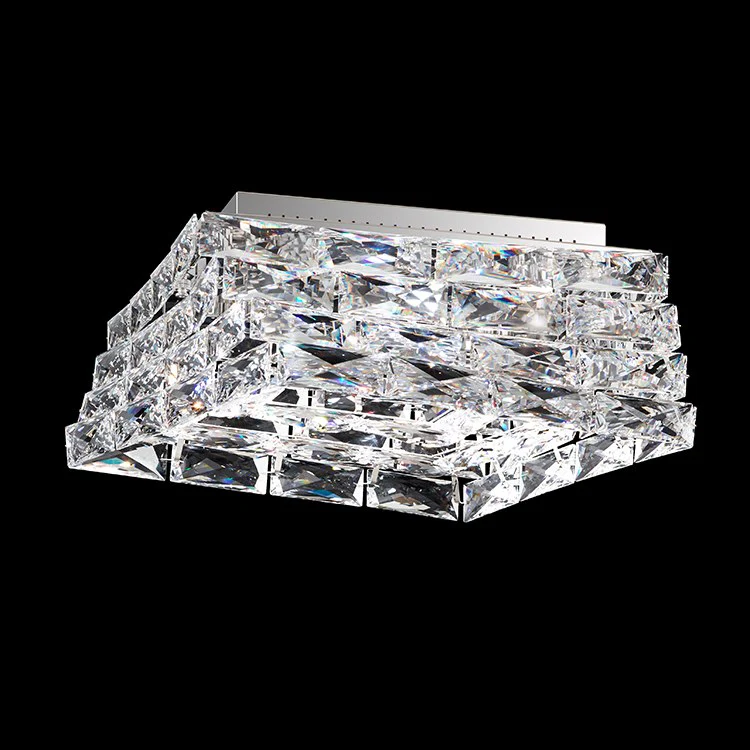 Glissando Five-Light LED Semi-Flush Mount Ceiling Fixture with Clear Swarovski Crystals - Frankwebs