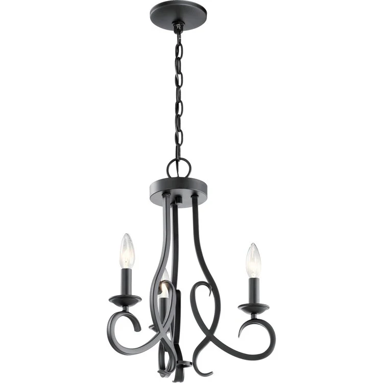 Ania Three-Light Chandelier/Semi-Flush Mount Ceiling Fixture - Frankwebs