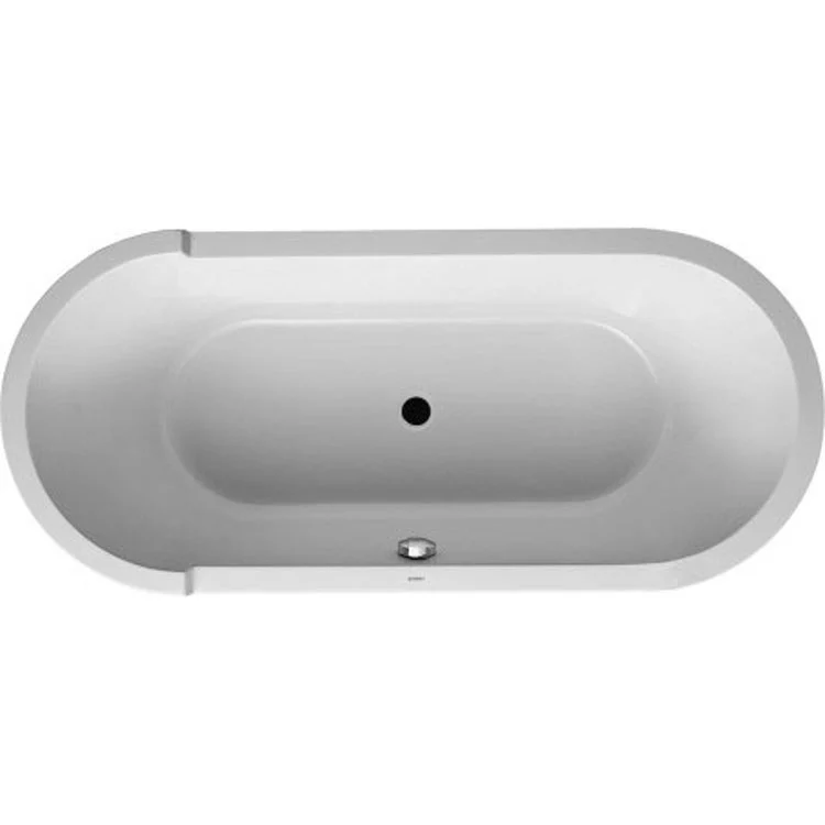 Soaking Tub Starck Drop-In with 2 Backrest Slopes Center Drain White Acrylic 70-7/8 Inch - Frankwebs