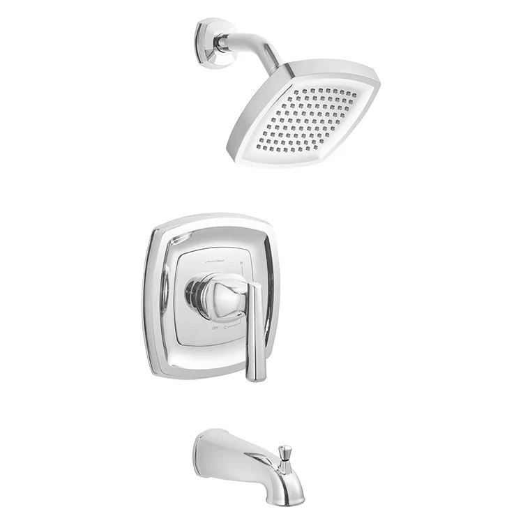 Edgemere Pressure Balance Tub/Shower Valve Trim with Cartridge and Water-Saving Shower Head - Frankwebs
