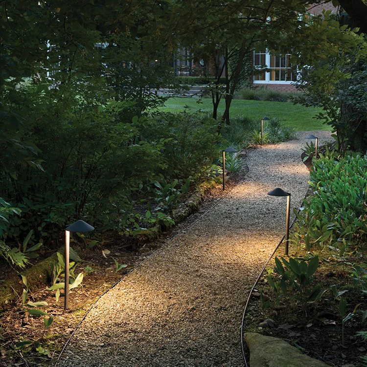 Hardy Island Single-Light LED Round Side Mount Landscape Path Light - Frankwebs