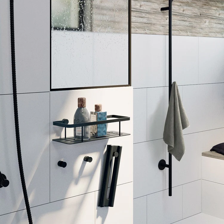 Towel Hook House Single Black 3/4 x 3/4 x 1 Inch 1 Inch Wall Mount Brass - Frankwebs