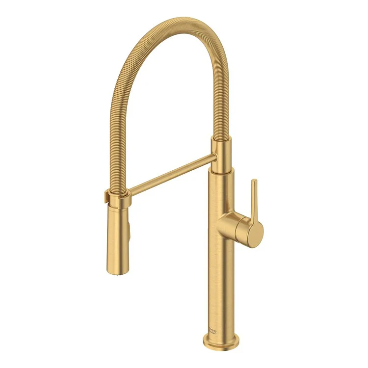 Kitchen Faucet Studio S Semi-Pro 1 Lever ADA CALGreen/CEC Brushed Cool Sunrise Pull Down Dual Spray Spring Spout 1 Hole 1.5 Gallons per Minute - Frankwebs