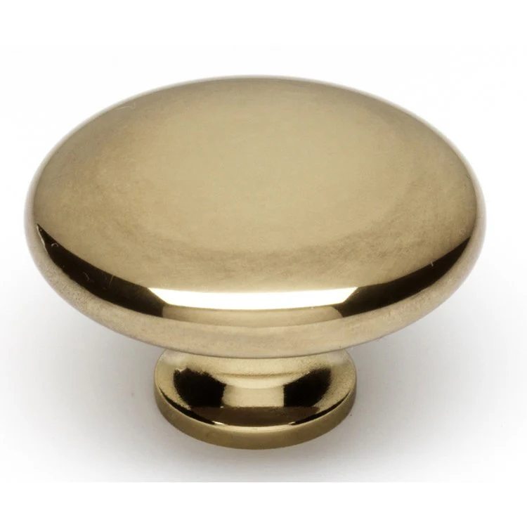 Knob I Collection Round Polished Brass Brass 1-3/4 Inch 1-1/4 Inch 3/4 Inch 3/4 Inch - Frankwebs