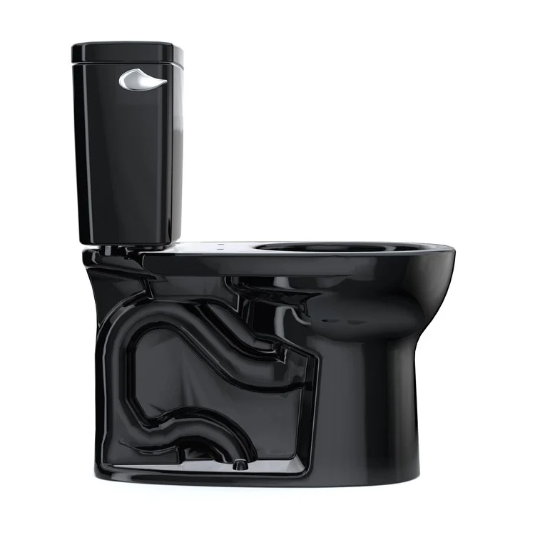 Toilet Drake 2 Pieces Universal Height Ebony Round Front ADA 30-1/8 Inch 1.6 Gallons per Flush Left Hand Chrome Less Seat - Frankwebs