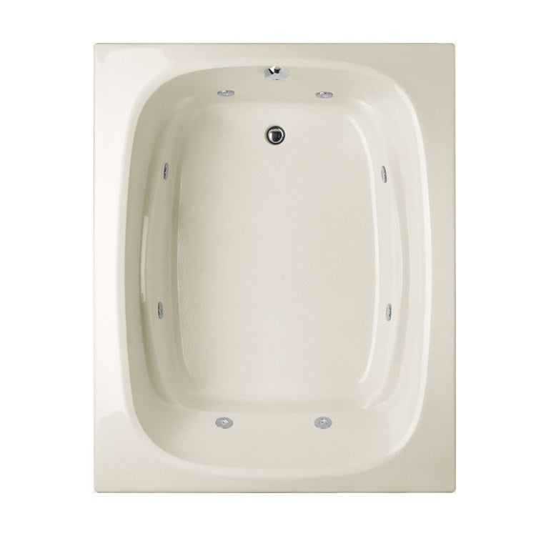 Combination Tub Designer Collection Alexis 60 x 48 x 20 Inch Drop-In End Drain White Rectangle - Frankwebs