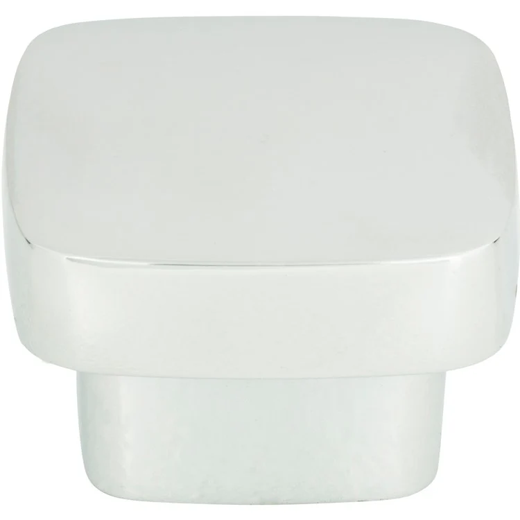 Knob Atlas Chunky Square Large Polished Chrome Zinc Alloy 1-13/16 Inch - Frankwebs