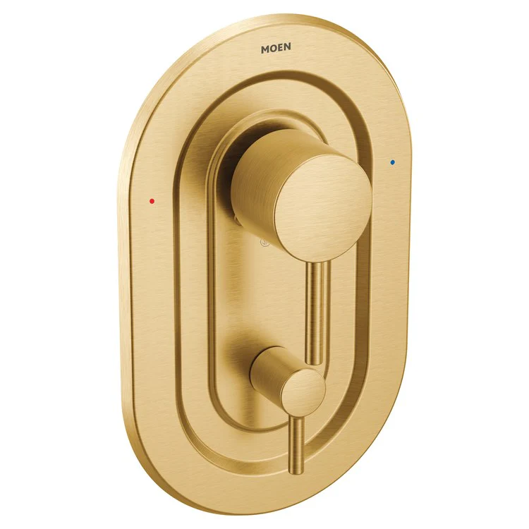 Valve Trim Align Posi-Temp with Built In 3 Function Transfer 2 Lever Brushed Gold ADA - Frankwebs