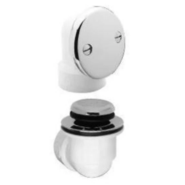 Waste and Overflow Assembly with Touch Toe Closure Chrome Plated 1-1/2 Inch PVC - Frankwebs