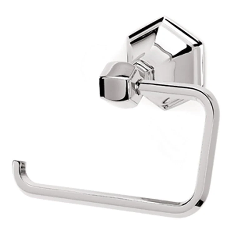 Toilet Paper Holder Nicole Bath Single Post Satin Nickel Brass 5-1/2 Inch 3-1/4 Inch Wall Mount - Frankwebs
