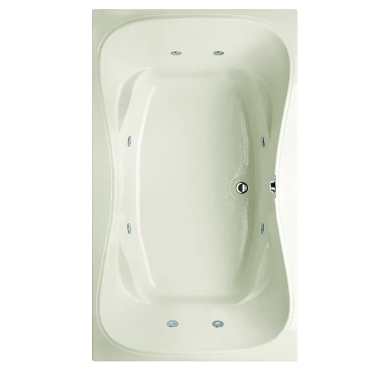 Combination Tub Designer Collection Monterey 60 x 42 x 24 Inch Drop-In Center Drain Bone Rectangle - Frankwebs