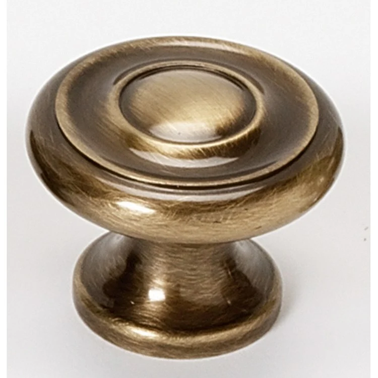 Knob II Collection Round Barcelona Brass 1-1/2 Inch 1-1/8 Inch 1 Inch - Frankwebs