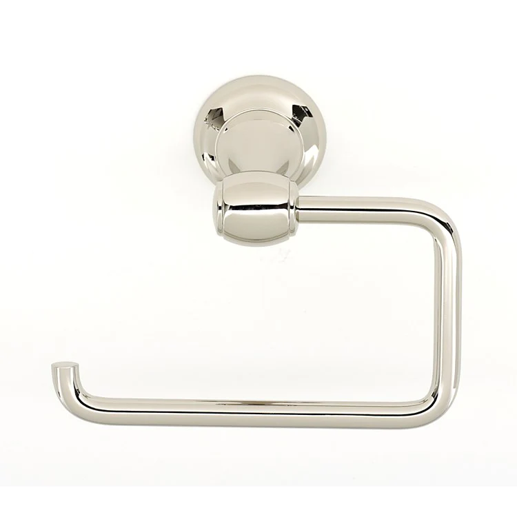 Toilet Paper Holder Royale Bath Single Post Polished Nickel Brass 5-1/2 Inch 3-1/2 Inch Wall Mount - Frankwebs