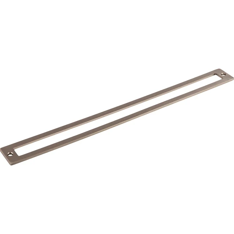 Pull Backplate Lynwood Hollin Rectangle Brushed Satin Nickel 12 Inch 2 Hole Zinc Alloy - Frankwebs