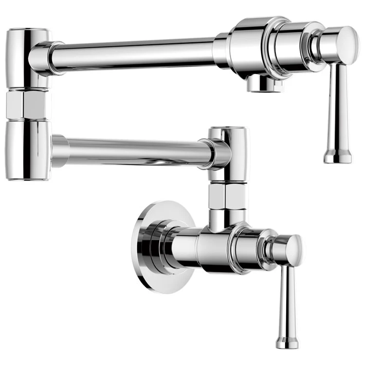 Pot Filler Artesso Wall Mount Cold Water Only 1 Lever ADA Matte Black Dual Jointed Swivel - Frankwebs