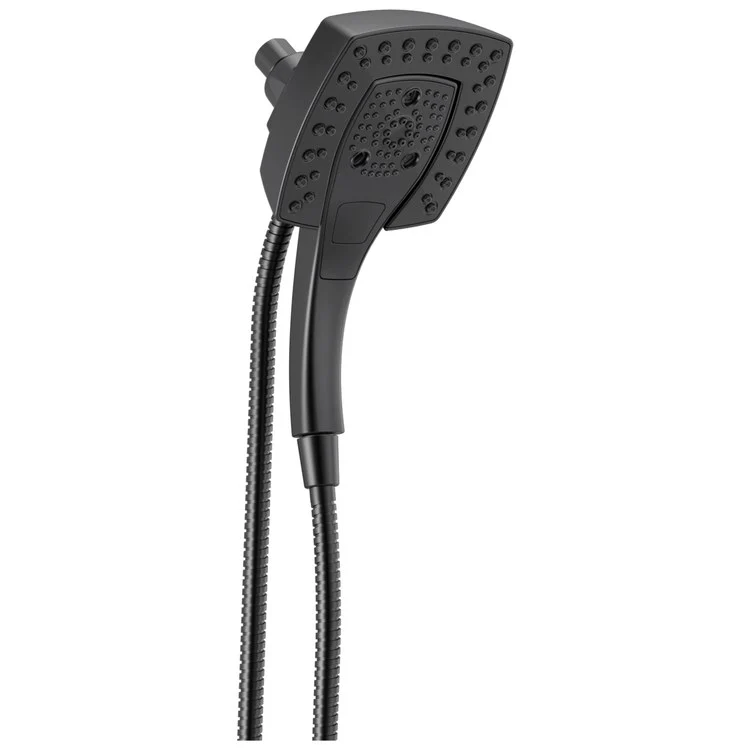 Handshower Combination In2ition Universal Showering Components H2Okinetic 2-In-1 Matte Black WaterSense 5 Function Includes 60-82 Inch Stretchable Metal Hose - Frankwebs