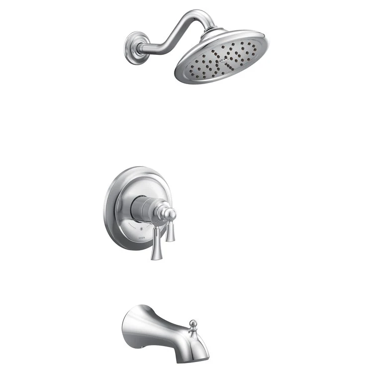 Tub and Shower Trim Wynford M-Core 4-Series 2 Lever Chrome WaterSense ADA 1.75 Gallons per Minute - Frankwebs