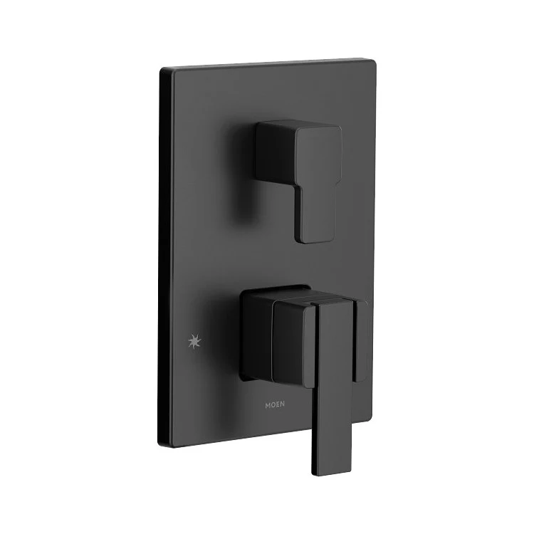 Transfer Valve Trim 90 Degree M-Core 3-Series with Integrated Diverter 2 Lever Matte Black ADA - Frankwebs