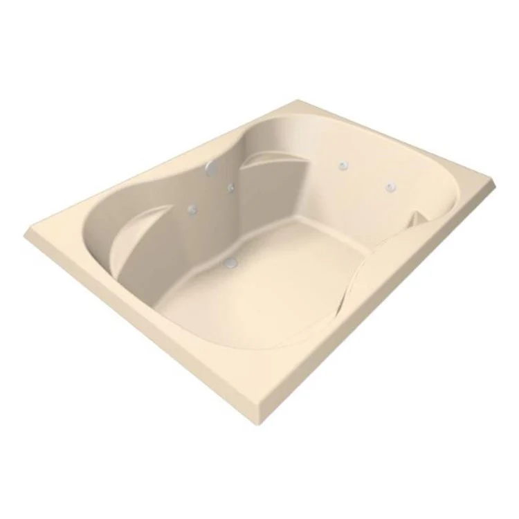 Combination Tub Designer Collection Evansport 72 x 42 x 21 Inch Drop-In Center Drain Biscuit Rectangle - Frankwebs
