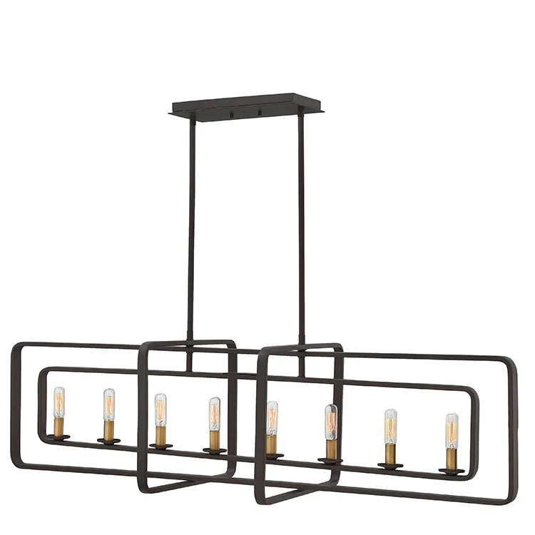 Quentin Eight-Light Linear Chandelier - Frankwebs