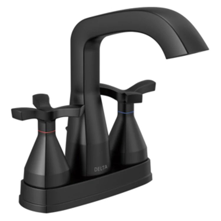 Lavatory Faucet Stryke Centerset Metal Pop-up 4 Inch Spread 2 Cross ADA WaterSense Matte Black 1.2 Gallons per Minute - Frankwebs