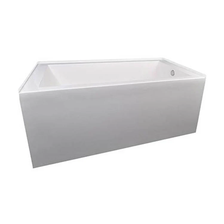 Combination Tub Ston Collection Citrine 60 x 32 x 21 Inch Alcove Left Hand Drain Almond Rectangle - Frankwebs