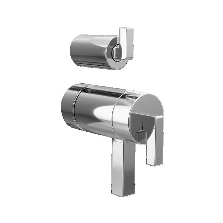 Handle Kit Frank Lloyd Wright Zinc 2 Lever Chrome ADA for TempAssure Thermostatic Valve with Integrated Diverter Trim - Frankwebs