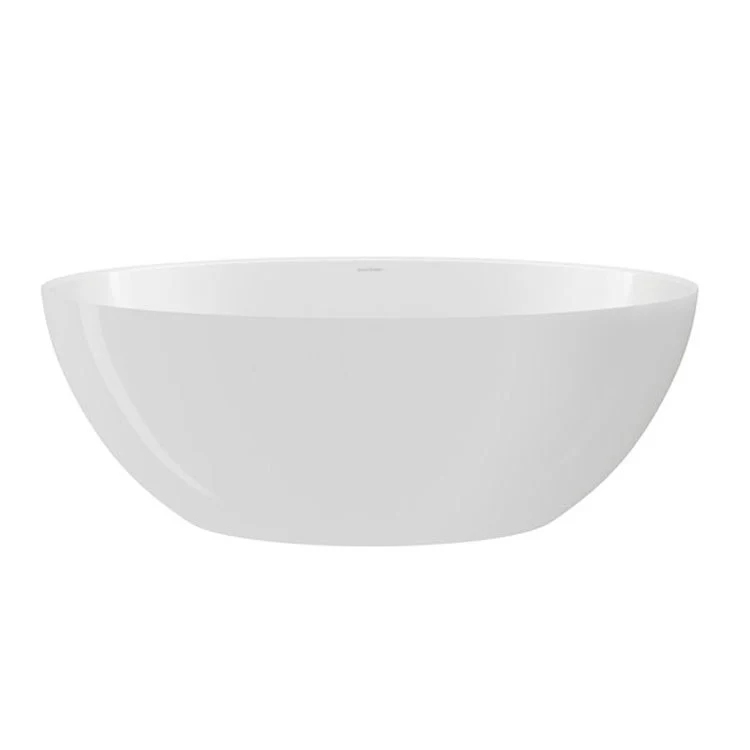 Freestanding Tub Corvara 59 x 32 Inch Overflow Center Drain Standard White Matte Oval - Frankwebs
