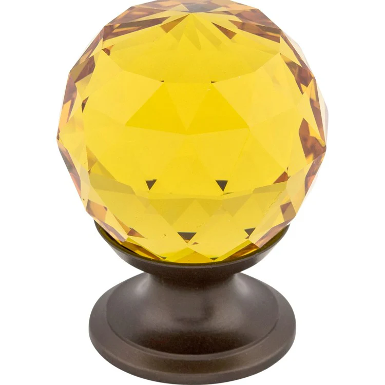 Knob Crystal Amber for Decorative Hardware Brushed Satin Nickel Brass 1-1/8 Inch 1-1/2 Inch - Frankwebs