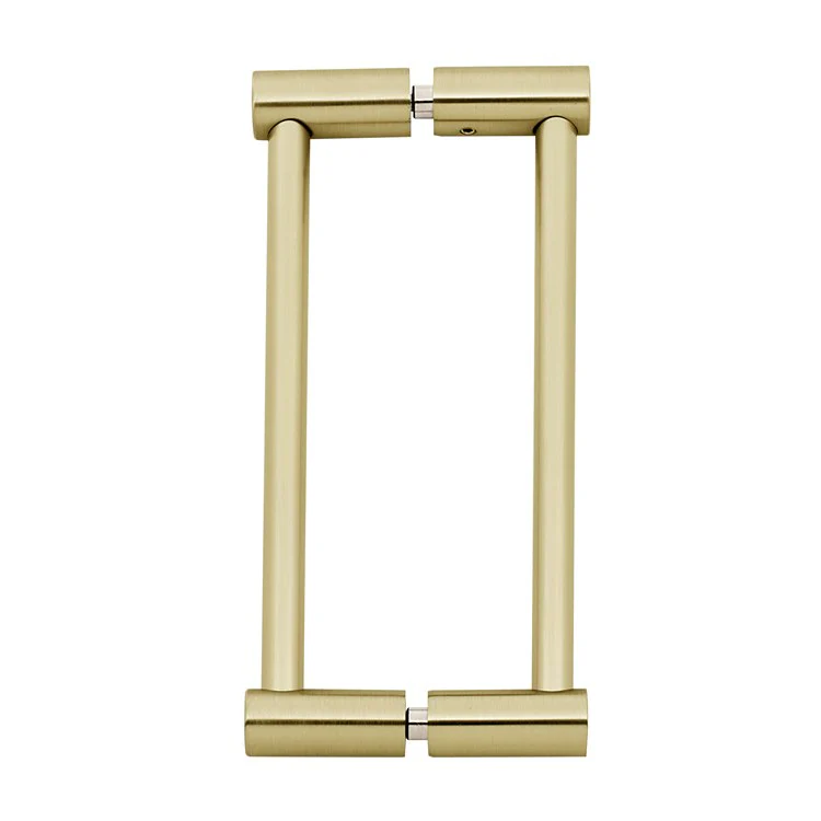 Pull Contemporary I Back to Back Satin Brass 6 Inch 6-5/8 Inch 1-3/8 Inch - Frankwebs