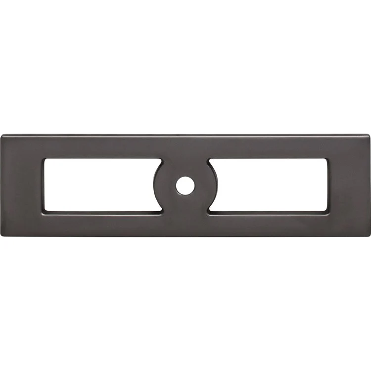 Knob Backplate Lynwood Hollin Rectangle Ash Gray 3-3/4 Inch Zinc Alloy - Frankwebs